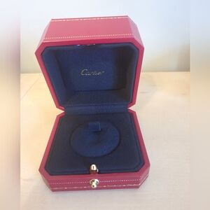 AuthenticCartier Red and Gold Ring Box